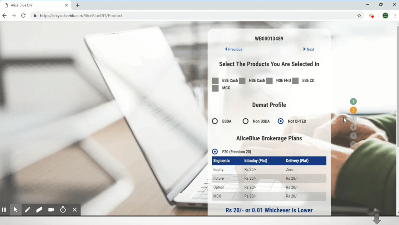 Brokerage plan selction for demat & trading account